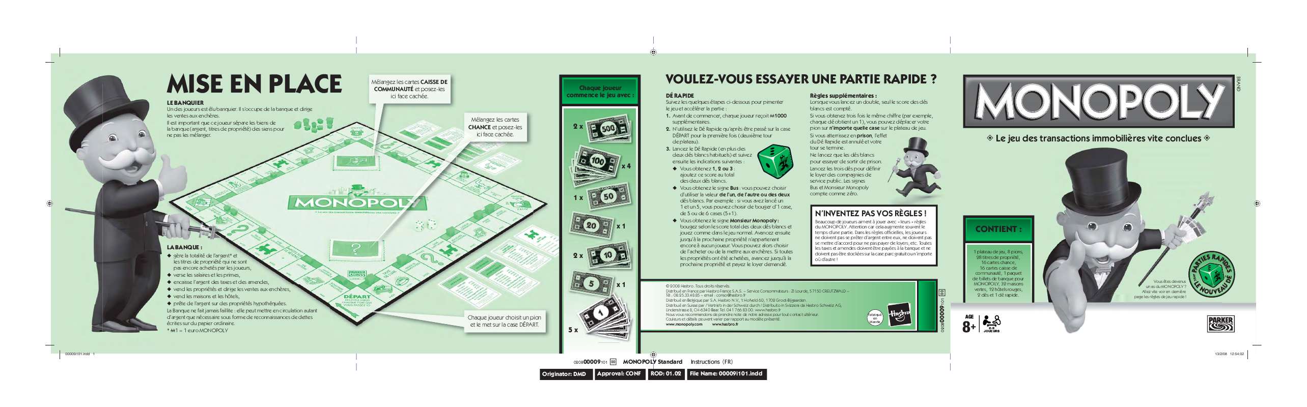 Notice HASBRO MONOPOLY CLASSIQUE NOUVELLE VERSION - micro-ordinateur portable Trouver une 